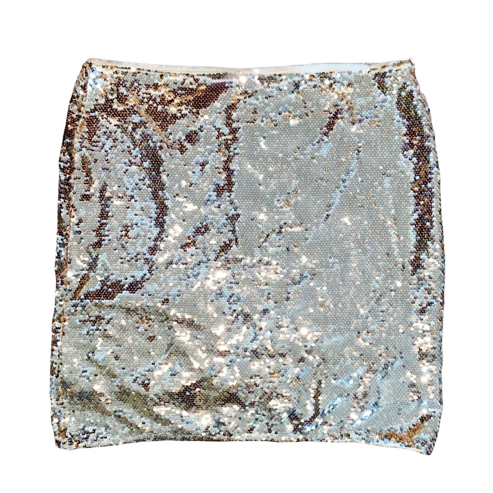 Andrew Marc Sequin gold Pancil Skirt size XL